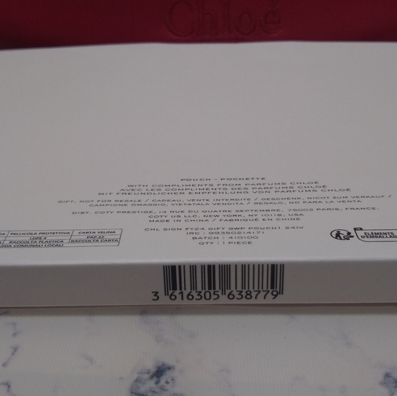 Chloé Parfum Canvas Flat Clutch Pouch New - Picture 9 of 11